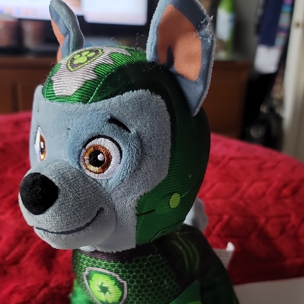 PAW Patrol Aqua Pup Rocky plush toy, 8-inch